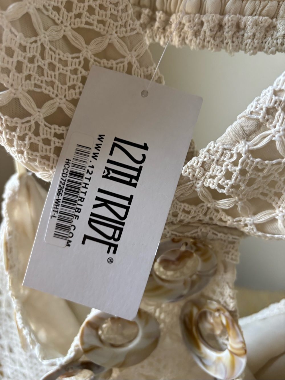 12th Tribe White Crochet Mini Dress - Picture 10 of 11